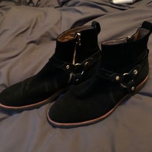 New Republic Suede Moto Chelsea Boots